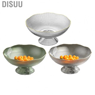 Disuu Plastic Footed Fruit Bowl  Multi Purposes Draining   with Hole for Coffee Table Household