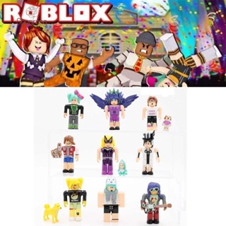 Shanrong ของเล่นของเด็ก โมเดลการ์ตูน Roblox โมเดลฟิกเกอร์ รูปมนุษย์ โลกเสมือนจริง ของขวัญ สําหรับตกแต่งภายในรถยนต์ 9 ชิ้น ต่อชุด