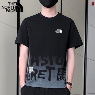 เสื้อยืดแขนสั้นลําลอง ผ้าฝ้าย ลาย The North Face แบบดั้งเดิม เหมาะกับใส่กลางแจ้ง สําหรับผู้ชาย และผู้หญิง