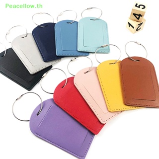 Peacellow ป้ายแท็กชื่อ ID หนัง PU น่ารัก แฟชั่น สําหรับกระเป๋าเดินทาง