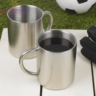 【COLORFUL】Coffee Mug Keep Drinking Warm Silver 304 Stainless Steel. Elegant Brand New Cup