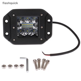 Flashquick 120W 9600LM สปอตฟลัด LED ไฟทํางาน รถบรรทุก รถออฟโร้ด โคมไฟฟลัชเมาท์กันชน ดี