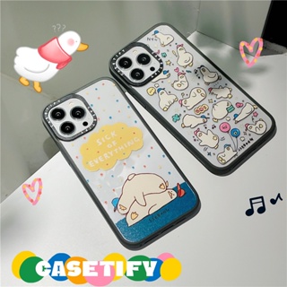 Casetify【sick of Every】เคสโทรศัพท์มือถืออะคริลิคใส กันกระแทก ลายเป็ดตาย ดอกกุหลาบแห้ง สําหรับ iPhone 11 12 13 14 Pro Max