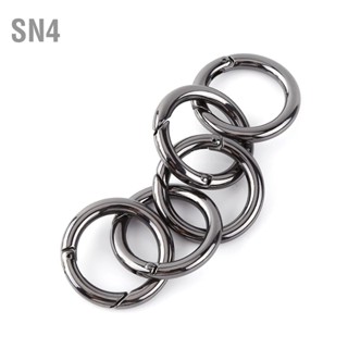 SN4 5 ชิ้นโลหะผสมสังกะสีรอบ carabiner ฤดูใบไม้ผลิคลิปสแน็ปตะขอพวงกุญแจพวงกุญแจหัวเข็มขัด