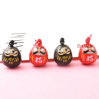 DARON จี้กระดิ่งน้ํา รูป Daruma นําโชค สีแดง สไตล์ญี่ปุ่น สําหรับตกแต่งกระเป๋า DIY