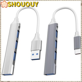 SHOUOUY อะแดปเตอร์ฮับ USB C 4 พอร์ต USB 3.0 สําหรับโทรศัพท์มือถือ Xiaomi Dell Lenovo