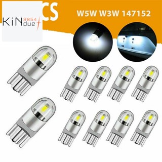 หลอดไฟ LED 6000K Canbus T10 168 194 W5W สีขาว สําหรับติดป้ายทะเบียนรถยนต์ 10 ชิ้น