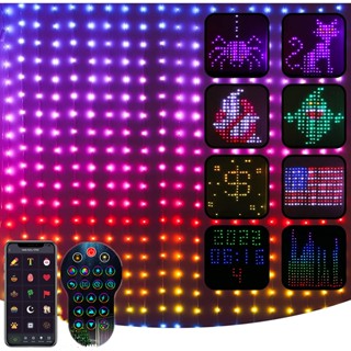 สายไฟหิ่งห้อย LED RGB ควบคุมผ่านแอพ สําหรับตกแต่งห้องนอน งานแต่งงาน กลางแจ้ง