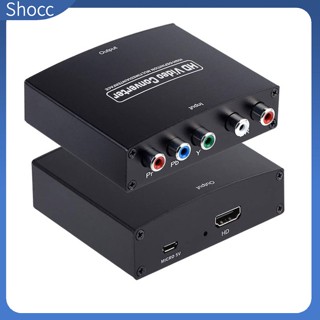 Shocc Ypbpr R/L To HD-MI- อะแดปเตอร์แปลงเสียงวิดีโอ 1080p สําหรับ Dvd Hdtv Monitor Projector