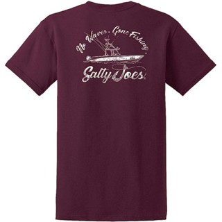 เสื้อยืด พิมพ์ลายโลโก้กราฟฟิค Salty Joes ขนาดใหญ่ และสูง สําหรับผู้ชาย