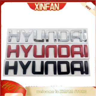 Xinfan สติกเกอร์โลโก้ โลหะ โครเมี่ยม ขนาดใหญ่ สีดํา สีแดง แบบเปลี่ยน สําหรับ HYUNDAI 1 ชิ้น