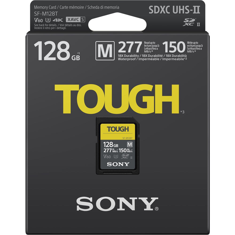 การ์ดหน่วยความจํา สําหรับ Sony 128GB SF-M Tough Series UHS-II SDXC R:277MB/s W:150MB/s