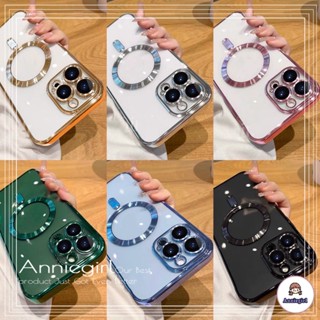 แม่เหล็ก เคสชาร์จไร้สายขอบเงาพร้อมเลนส์กันกล้องในตัวสำหรับ สําหรับ Iphone 11 14 Pro Max 13 Pro 13proMax