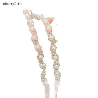 [cherry2] ที่คาดผม ประดับลูกปัดคริสตัล ไข่มุก ดอกไม้ สไตล์โรแมนติก เครื่องประดับผม สร้อยคอโช้คเกอร์