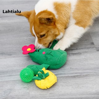 Lahtialu ของเล่นสับปะรด กระบองเพชร ผ้าฝ้าย แบบนิ่ม 3 ชิ้น ต่อชุด สําหรับลูกสุนัข