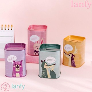 LANFY กระปุกออมสินโลหะ รูปการ์ตูนยีราฟ ของขวัญวันเกิด ของเล่นสําหรับตกแต่งบ้าน