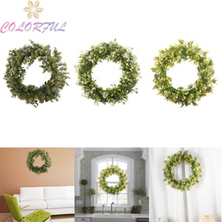 【COLORFUL】Wreath Silk Spare Parts Topiary Wedding 40cm Artificial Eucalyptus Flowers