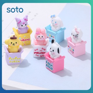 ♫ Sanrio เรซิ่น อุปกรณ์เครื่องประดับ DIY บ้านภูมิทัศน์ขนาดเล็ก บ้านตุ๊กตา ครีมกาว Patch อุปกรณ์เสริมเครื่องประดับเรซิ่น