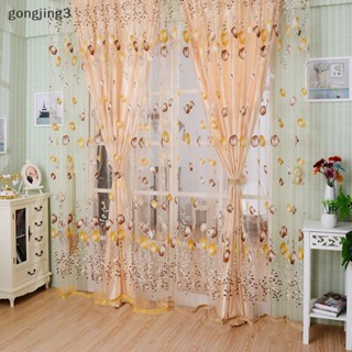 Gongjing3 Valances ผ้าม่าน ผ้าเชียร์ ลายดอกไม้ ดอกทิวลิป สําหรับตกแต่งประตู หน้าต่าง