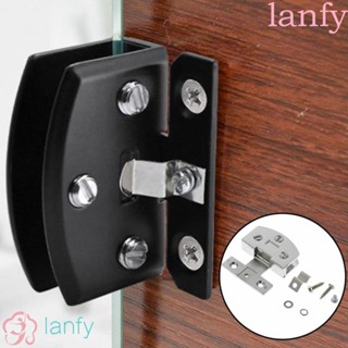 LANFY บานพับกระจก บานพับประตูตู้โชว์ เฟอร์นิเจอร์ ไร้กรอบ