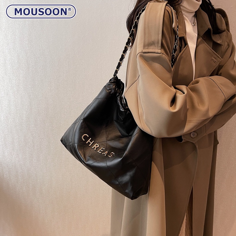 Mousoon Ladies Sling Bag Niche Design Rhombus Chain กระเป๋าโท้ตเกาหลี