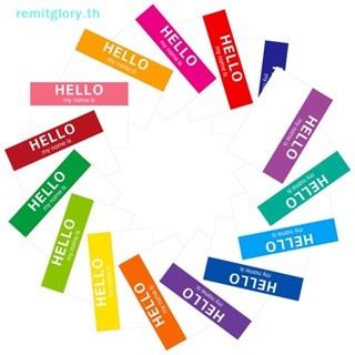 Remitglory สติกเกอร์ฉลาก ลาย Hello My Name สําหรับติดของขวัญ 5 แผ่น