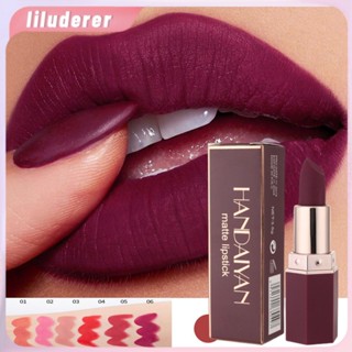 Handaiyan Velvet Matte Lipstick Cosmetics Creamy Lip Stick Nude Long Lasting Red Shade Stick แต่งหน้า HO