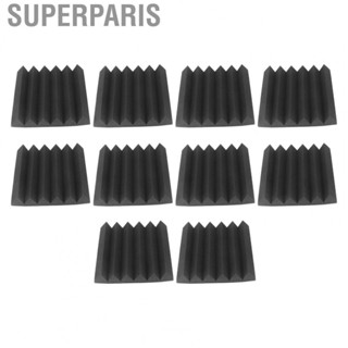 Superparis 10Pcs Panel  Absorbing Foam Soundproof Insulation Set Kit For Home Studio