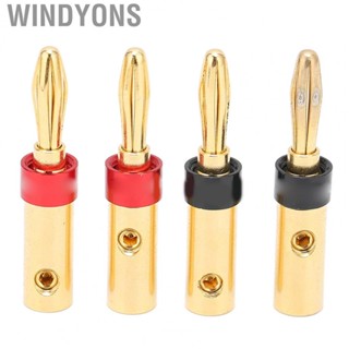 Windyons Wire Banana Connector  Oxidation Brass Firmly Fixed 24K Gold Plated