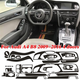 สติกเกอร์คาร์บอนไฟเบอร์ 5D DIY สําหรับติดตกแต่งภายในรถยนต์ Audi A4 B8 2009-2016 4 ประตู