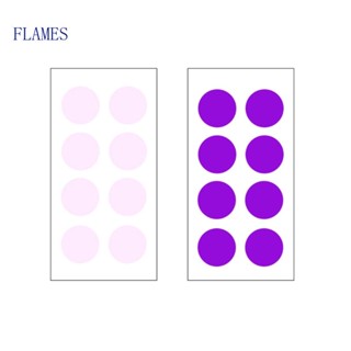 Fl แผ่นกระดาษสติกเกอร์ UV เปลี่ยนสีได้ สําหรับติดกันแดด 8 ชิ้น