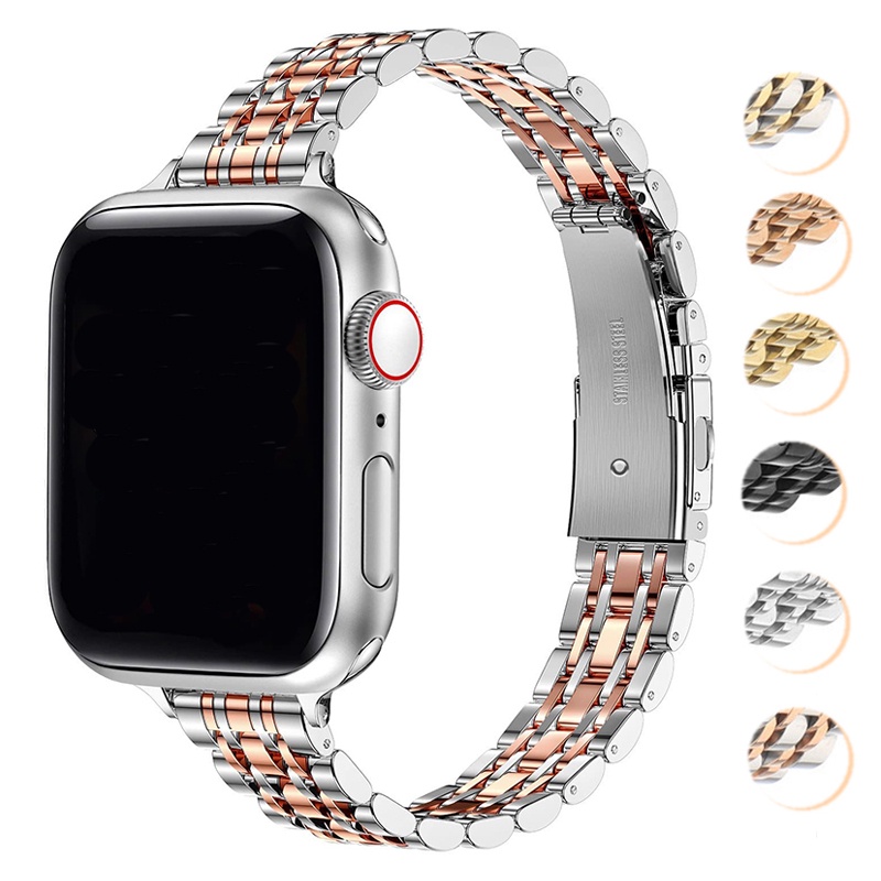 สายนาฬิกาข้อมือสเตนเลส โลหะ สําหรับ Apple Watch ultra2 49 45 44 42 41 40 38 มม. iWatch Ultra Series 9 8 7 6 SE 5 4 3