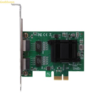 Godd อะแดปเตอร์การ์ดจอ PCI พอร์ตคู่ สําหรับ Express X1 Gigabit 82571 1000Mbps 2x RJ45