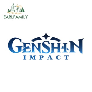 Earlfamily สติกเกอร์กันน้ํา ลายการ์ตูนอนิเมะ Genshin Impact 13 ซม. x 4.7 ซม. สําหรับติดตกแต่งรถยนต์