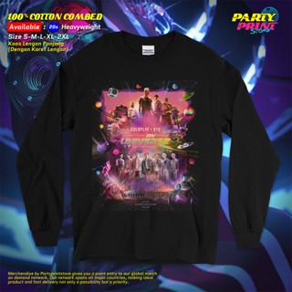 Partyprintstore เสื้อยืดแขนยาว พิมพ์ลาย BTS My Universe 55 สําหรับผู้ชาย