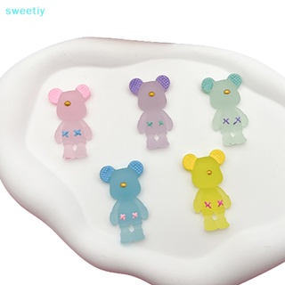 Sweetiy ตุ๊กตาหมีเรืองแสง DIY อุปกรณ์เสริม สําหรับตกแต่งบ้านตุ๊กตา สวน รถยนต์ 10 ชิ้น