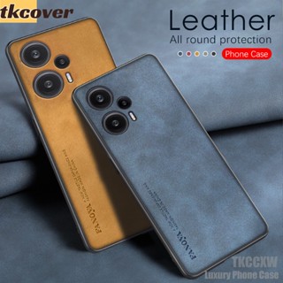 เคสโทรศัพท์มือถือหนังแกะ PU แบบนิ่ม ผิวด้าน หรูหรา สไตล์วินเทจ สําหรับ Xiaomi Poco F5 X5 Pro M5S F4 F3 GT F2 Pro