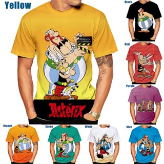 ใหม่ เสื้อยืดลําลอง แขนสั้น คอกลม พิมพ์ลายการ์ตูน Asterix and Obelix 3D สไตล์ฮิปฮอป ฮาราจูกุ แฟชั่นฤดูร้อน สําหรับผู้ชาย ผู้หญิง XS~5XL