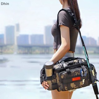[Dhin] Portable Fishing Waist Bag Fishing Tackle Bag Fish Lure Bait Box Storage Outdoor Sports Waist Pack Single Shoulder Crossbody Bag COD