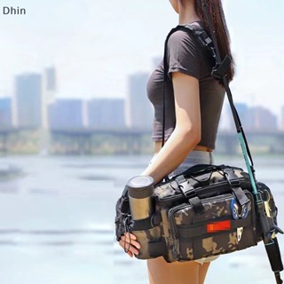 [Dhin] Portable Fishing Waist Bag Fishing Tackle Bag Fish Lure Bait Box Storage Outdoor Sports Waist Pack Single Shoulder Crossbody Bag COD