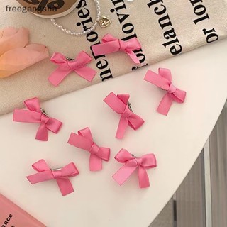 [FREG] 8pcs/set Small Pink Bowknot Hairpin for Girls Summer New Cute Bangs Clips Hairslide Headwear Hair Accessories for Women Girls FDH