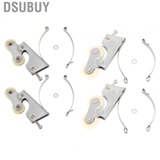 Dsubuy Wardrobe Pulley  Stainless Steel Cabinet Sliding Wheels Noiseless 2PCS for Kitchen