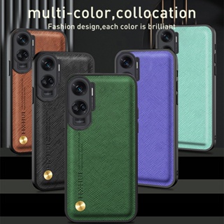 2023 Honor 90 Lite Phone Case For Honor 90 5G X50i 5G 90Lite Honor90 Luxury Cross grain Leather Soft Case Cover Matte Textured Camera Lens Protect Shockproof Casing Back Cover