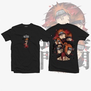 แฟชั่น เสื้ออนิเมะ Naruto - Pain v5 เสื้ออนิเมะระเบิดผ้าฝ้ายพิมพ์ลายแขนสั้นเสื้อยืดอินเทรนด์ cod