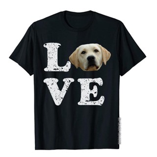 เสื้อยืด พิมพ์ลาย I Love My Yellow Lab Labrador Retriever Dog สําหรับผู้ชาย