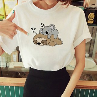 เสื้อยืด พิมพ์ลายการ์ตูน Australia Koala มังงะ สไตล์ญี่ปุ่น แนวตลก สําหรับผู้หญิง 2000s