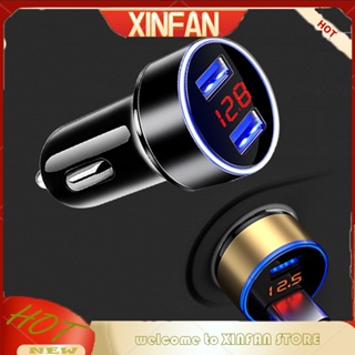 Xinfan อะแดปเตอร์ชาร์จโทรศัพท์มือถือ USB โวลต์มิเตอร์ หน้าจอดิจิทัล ชาร์จเร็ว สําหรับที่จุดบุหรี่ในรถยนต์ aerox v1 v2 และ nmax v2 adv gravis airblade