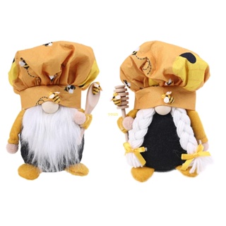 Youn Bumble Bee Gnome Scandinavian Tomte Nisse ตุ๊กตาเอลฟ์แคระ สไตล์สวีเดน สําหรับตกแต่งบ้าน ห้องครัว