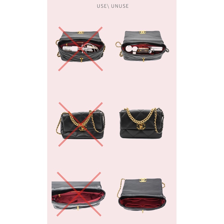 [YiYi] กระเป๋าจัดระเบียบ สําหรับใส่เครื่องสําอาง CHANEL 19 FLAP bag