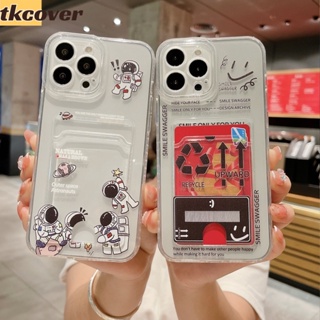 เคสโทรศัพท์มือถือ ซิลิโคน ลายการ์ตูนนักบินอวกาศน่ารัก พร้อมช่องใส่บัตร สําหรับ Xiaomi Poco F5 X5 Pro F4 M5S 12T 11T Pro 13 12 11 Lite